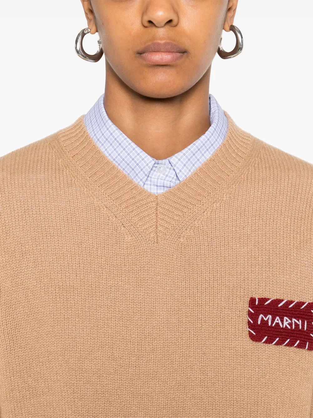 Marni V-neck sweater Bruin