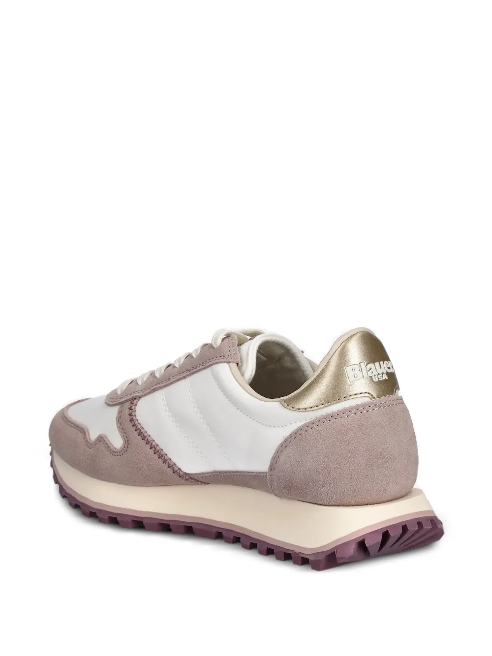 Blauer suede leather trainers White