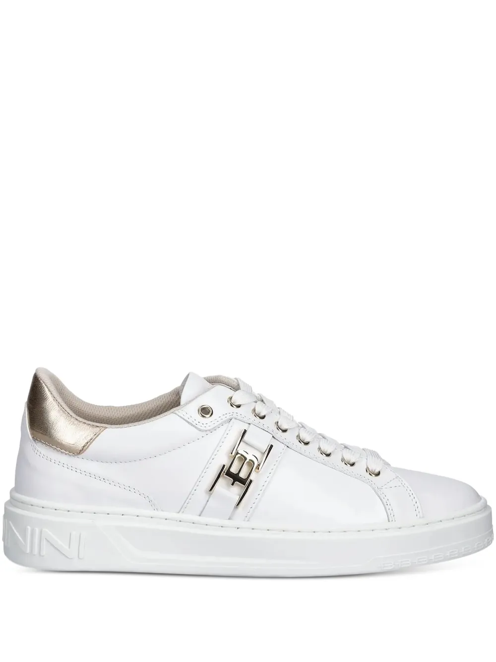 Baldinini leather logo-detail sneakers White