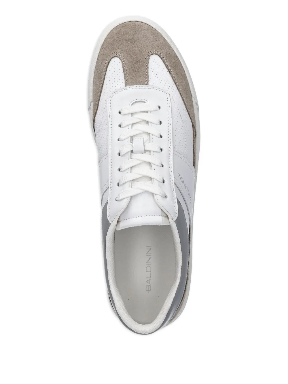 Baldinini leather panel sneakers White