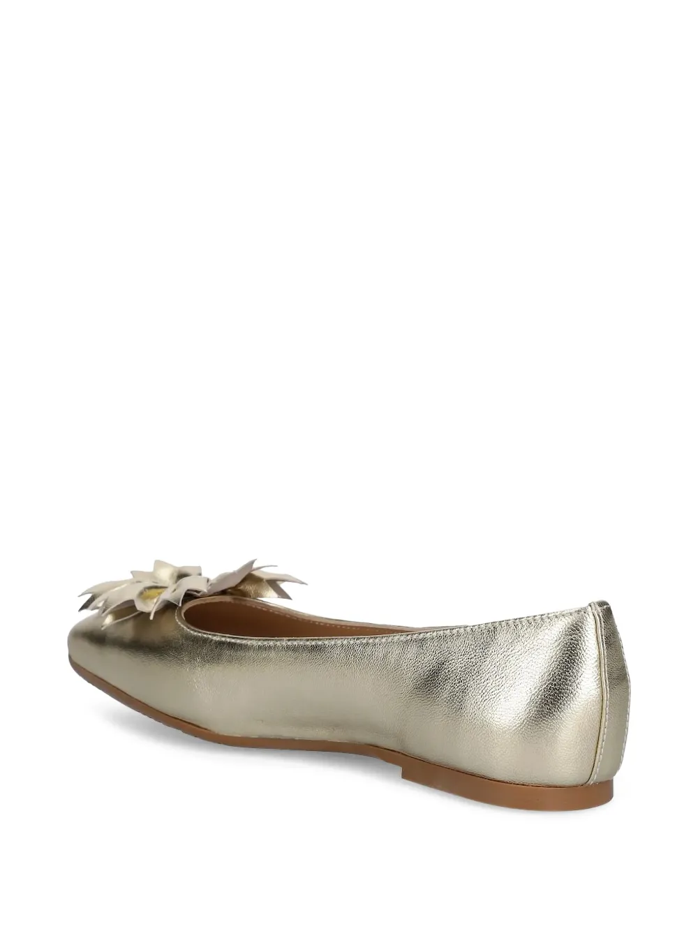 Baldinini Ballerina's verfraaid met bloemen Goud