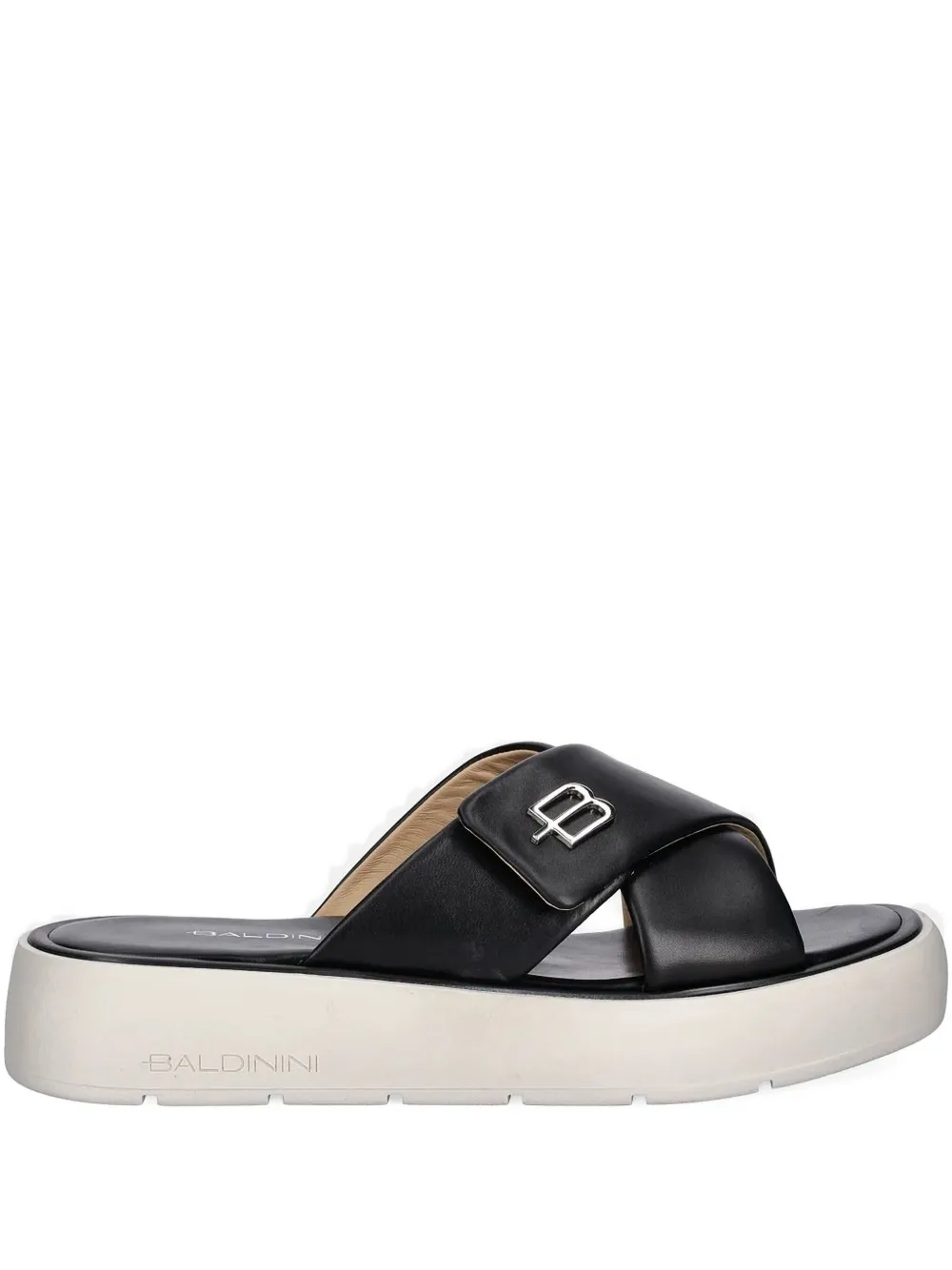 Baldinini Cross-strap Platform Sandals In Black