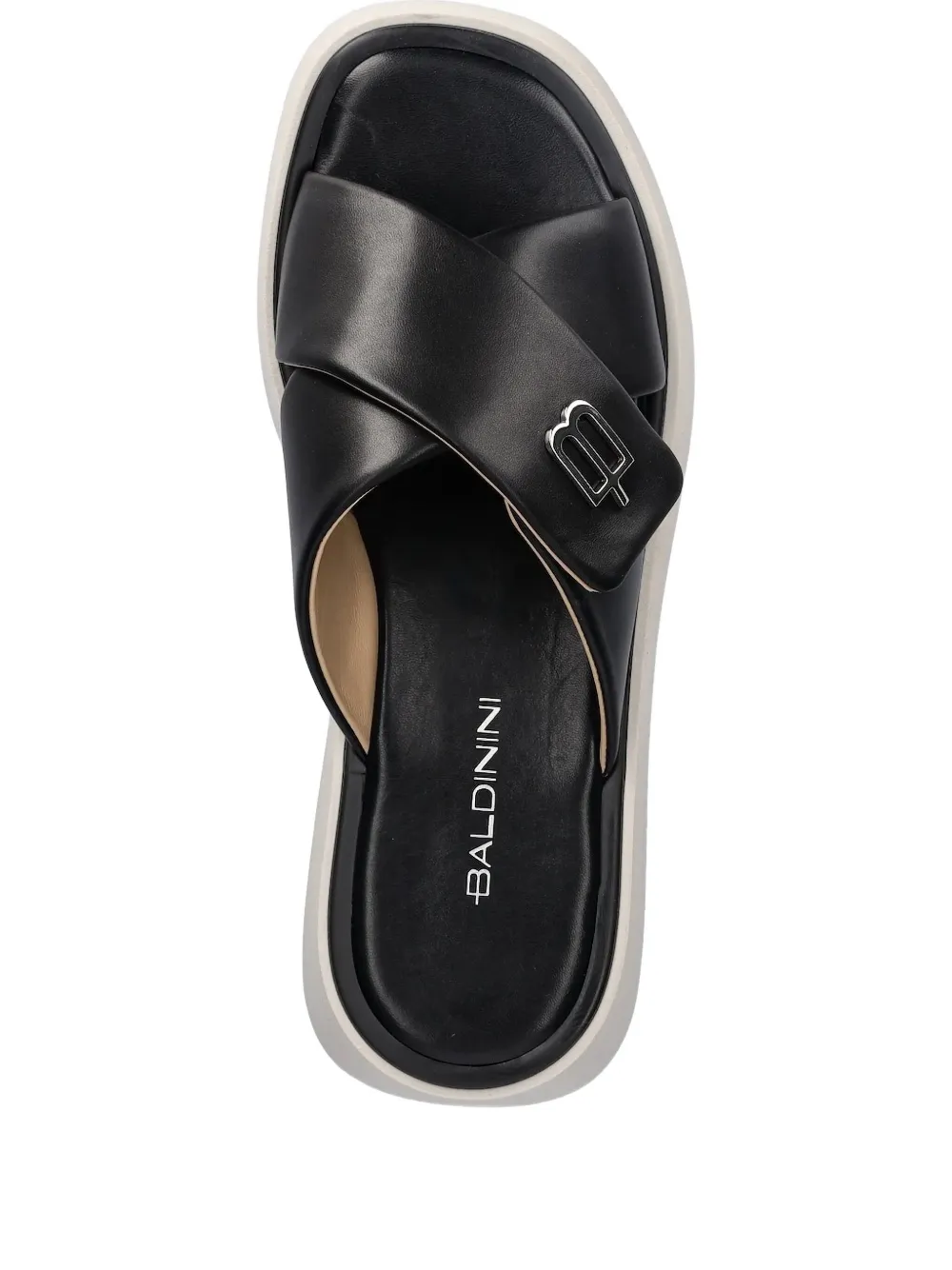 Baldinini Cross-strap Platform Sandals In Black