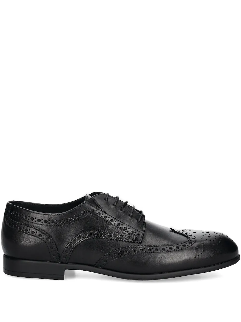 Baldinini perforated leather Oxford shoes Black