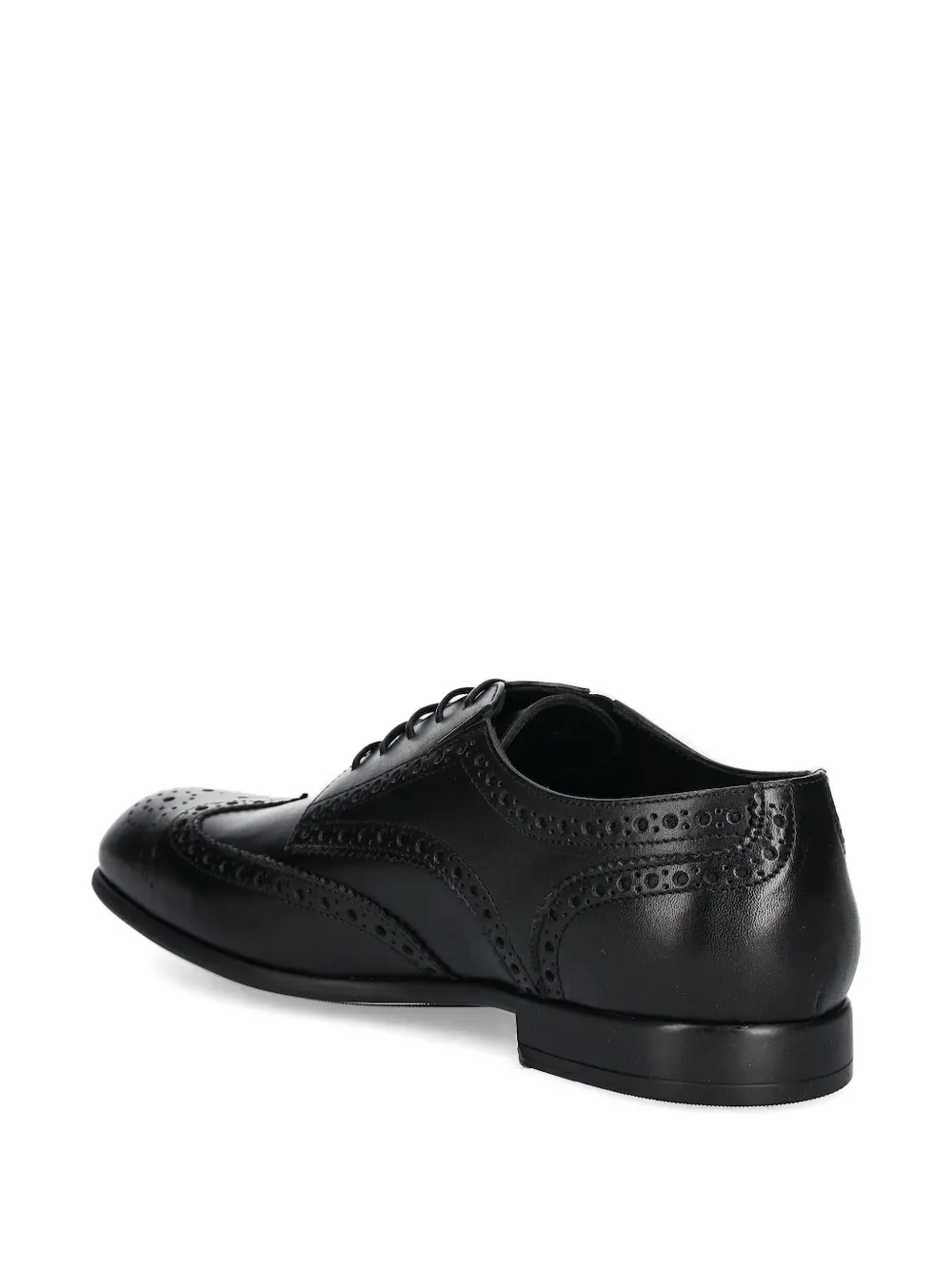 Baldinini perforated leather Oxford shoes Black