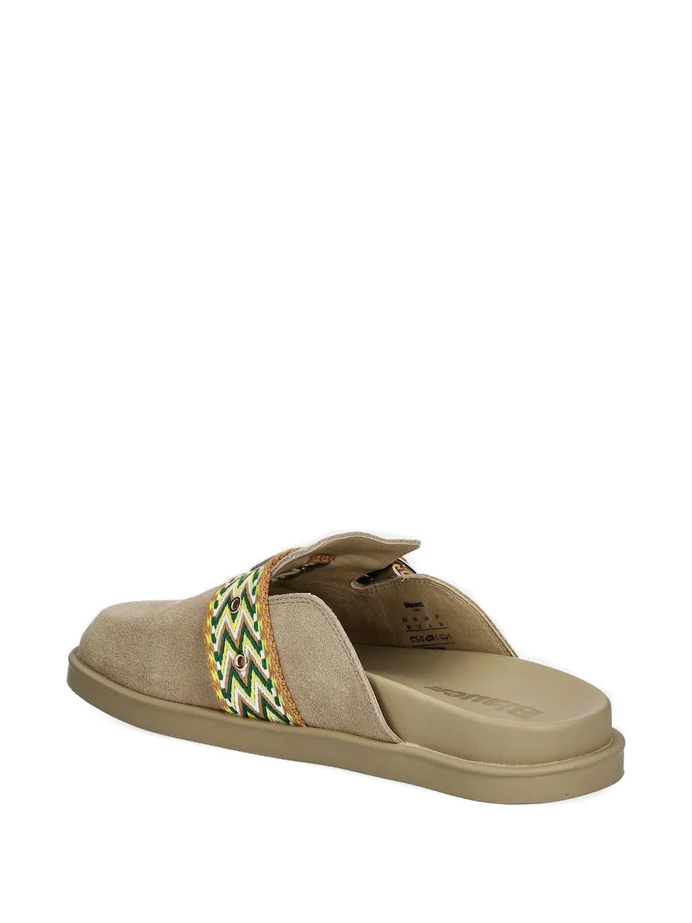 Blauer Glade04 Suede Flat Mules In Nude
