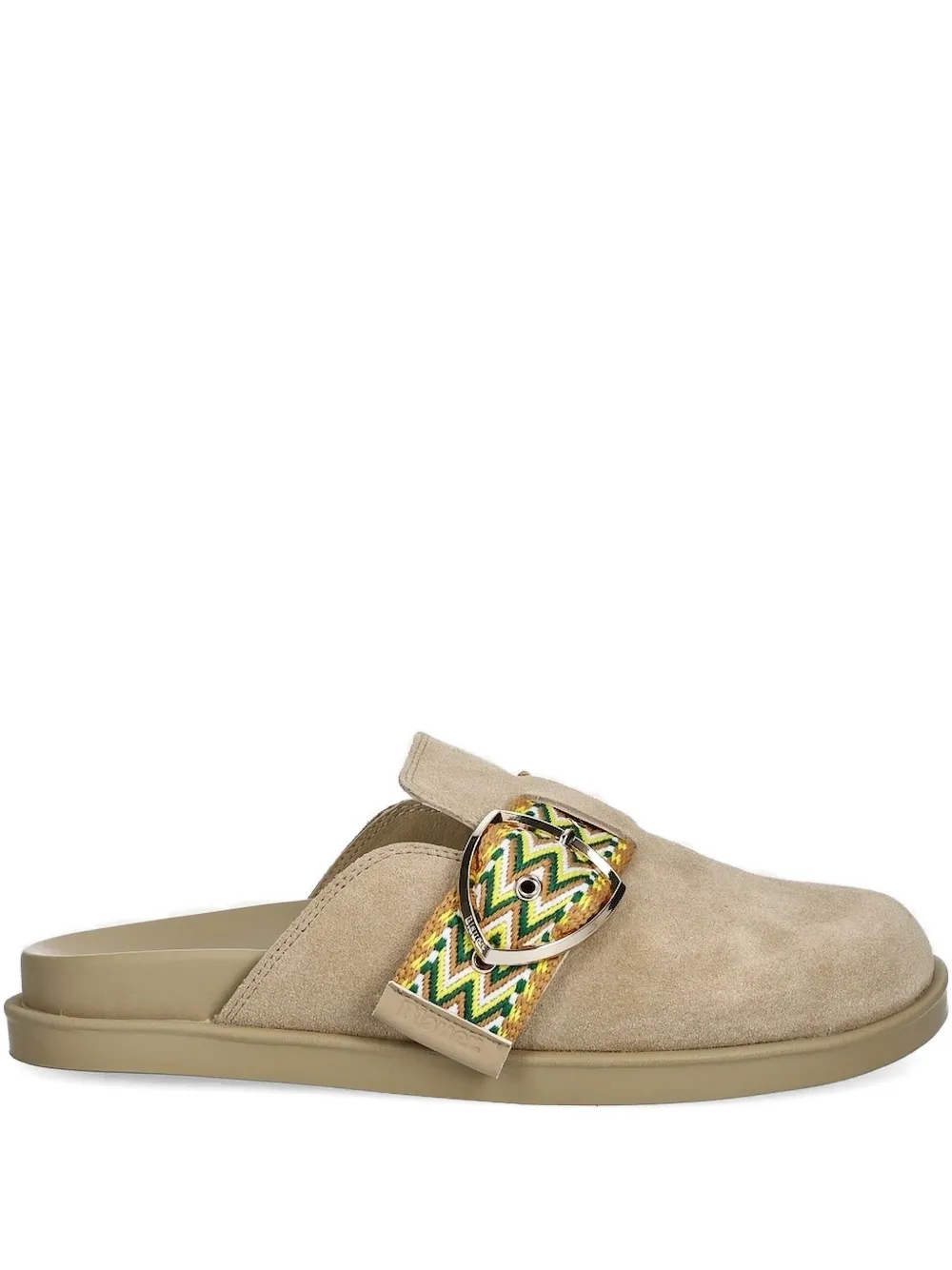 Blauer Glade04 Suede Flat Mules In Nude