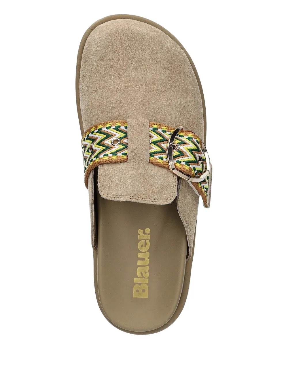 Blauer Glade04 Suede Flat Mules In Nude