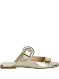 Baldinini braided-buckle slides - Gold