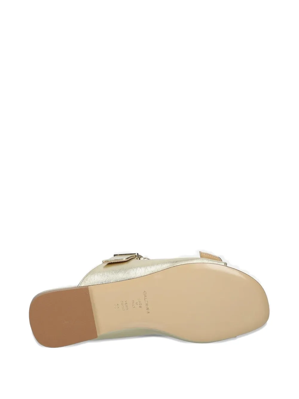 Baldinini braided-buckle slides Gold