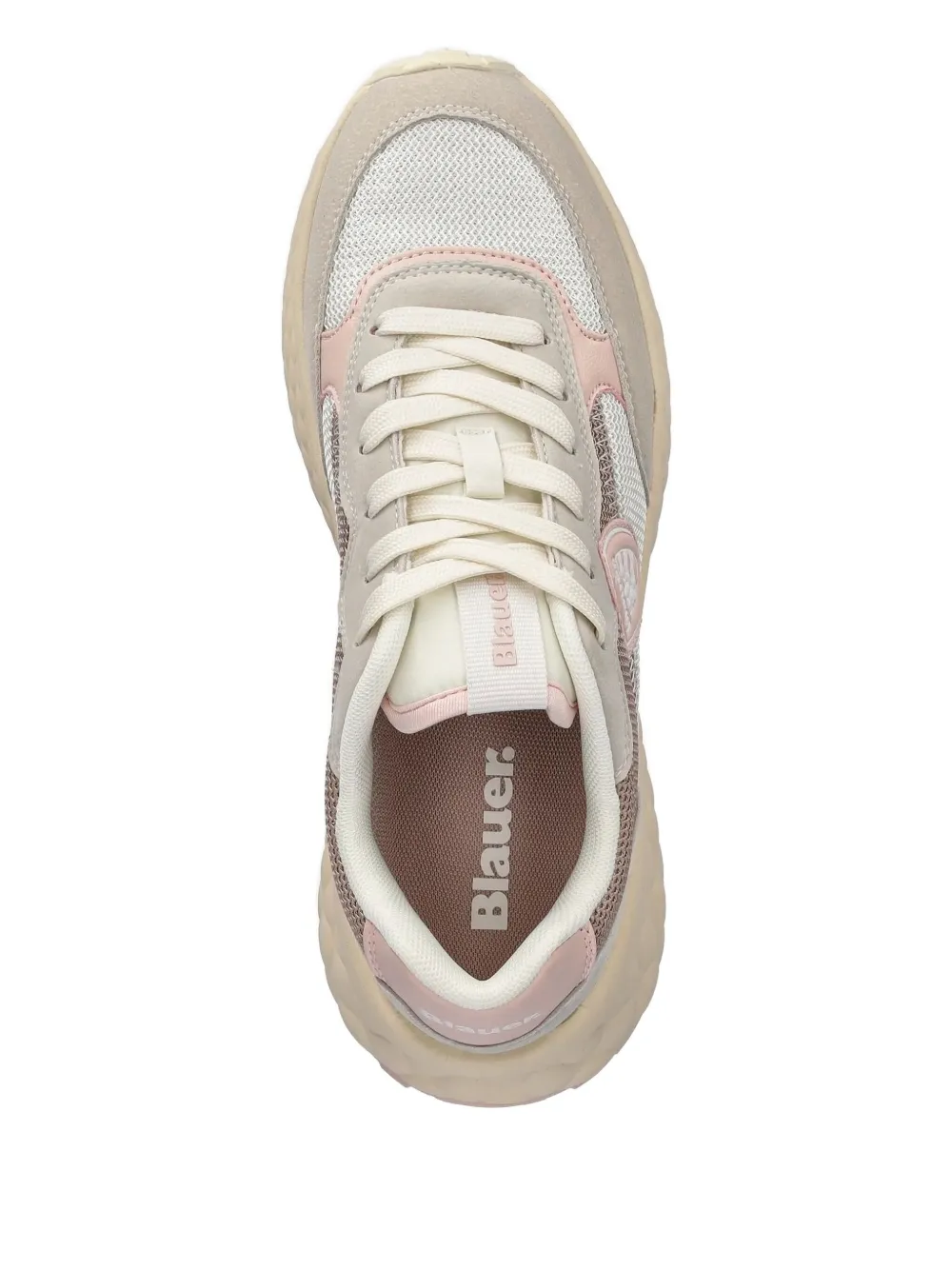 Blauer Lynn01 chunky sneakers met mesh vlakken - Beige