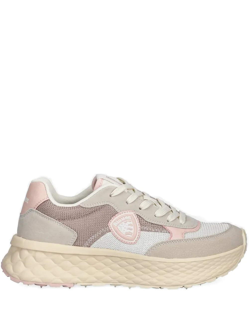 Blauer Lynn01 Mesh-panelled Chunky Sneakers In Neutral