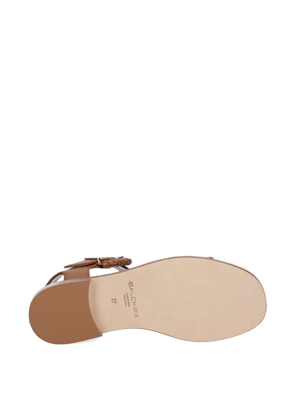 Baldinini braided buckle sandals Brown