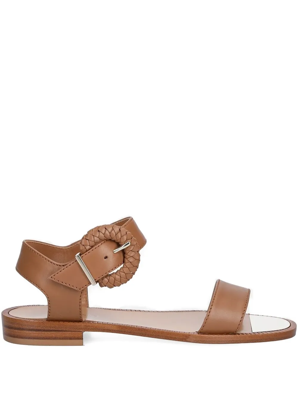 Baldinini braided buckle sandals Brown