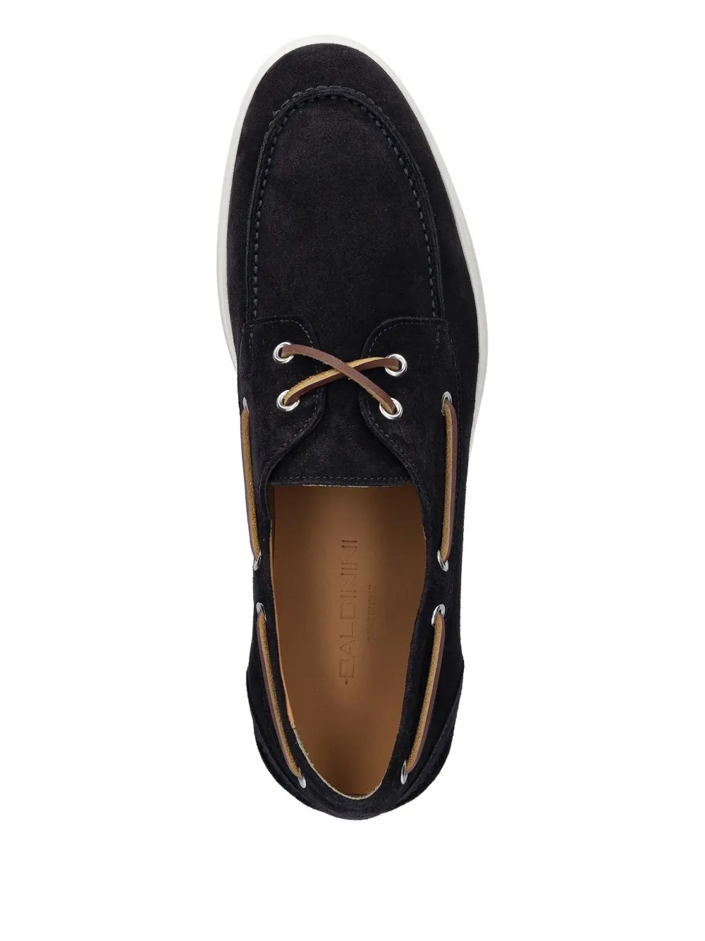 Baldinini suede leather boat loafers Blue