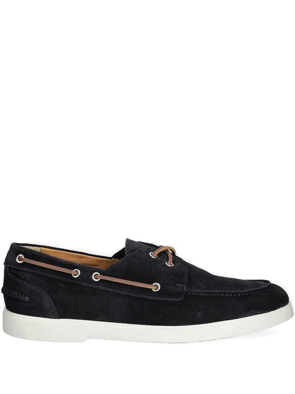 Baldinini suede leather boat loafers Blue