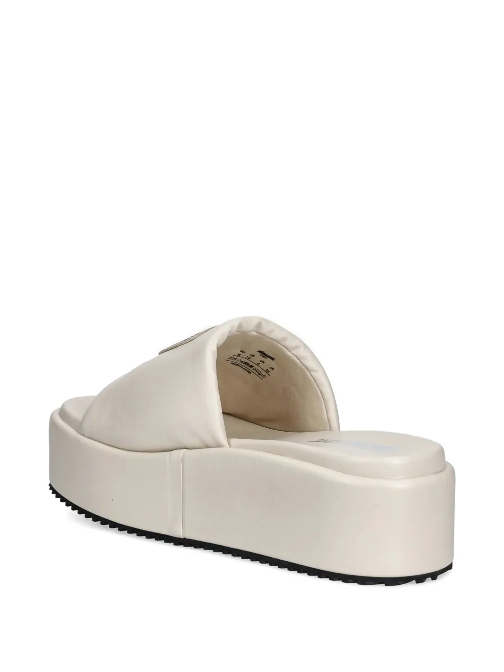 Blauer Embellished-logo Platform Slides In White