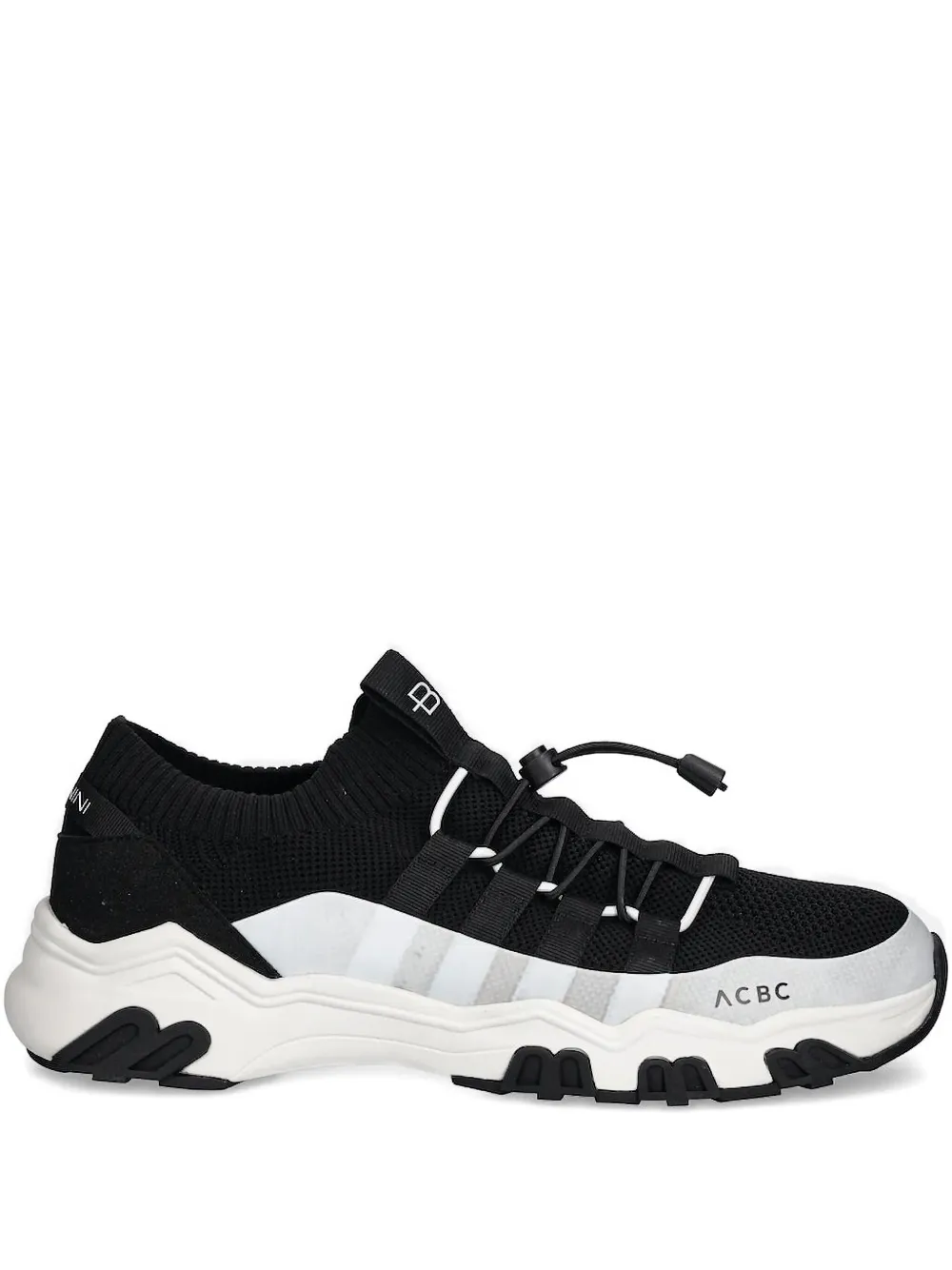 Baldinini knitted lace-up trainers Black