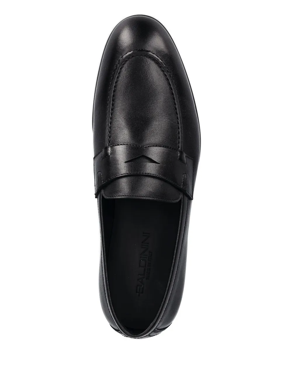 Baldinini leather penny loafers Black
