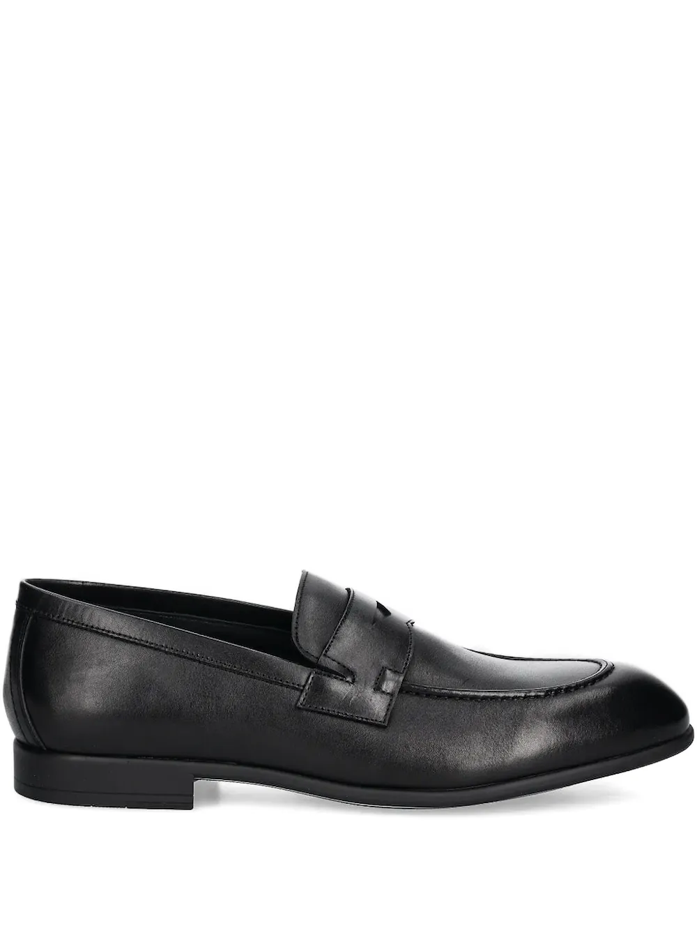Baldinini leather penny loafers Black