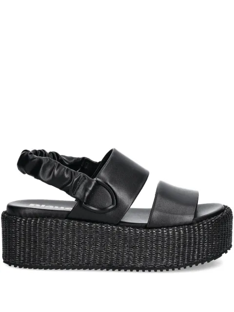 Blauer platform elastic-strap sandals