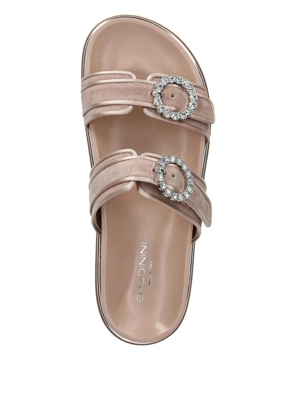 Baldinini Crystal-embellished Buckle Sandals In Neutral