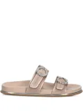 Baldinini crystal-embellished buckle sandals - Neutrals