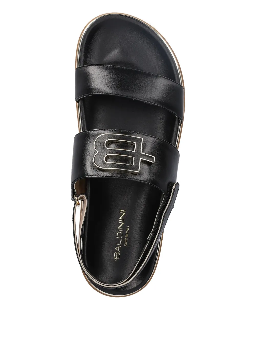 Baldinini logo-plaque slingback sandals Black