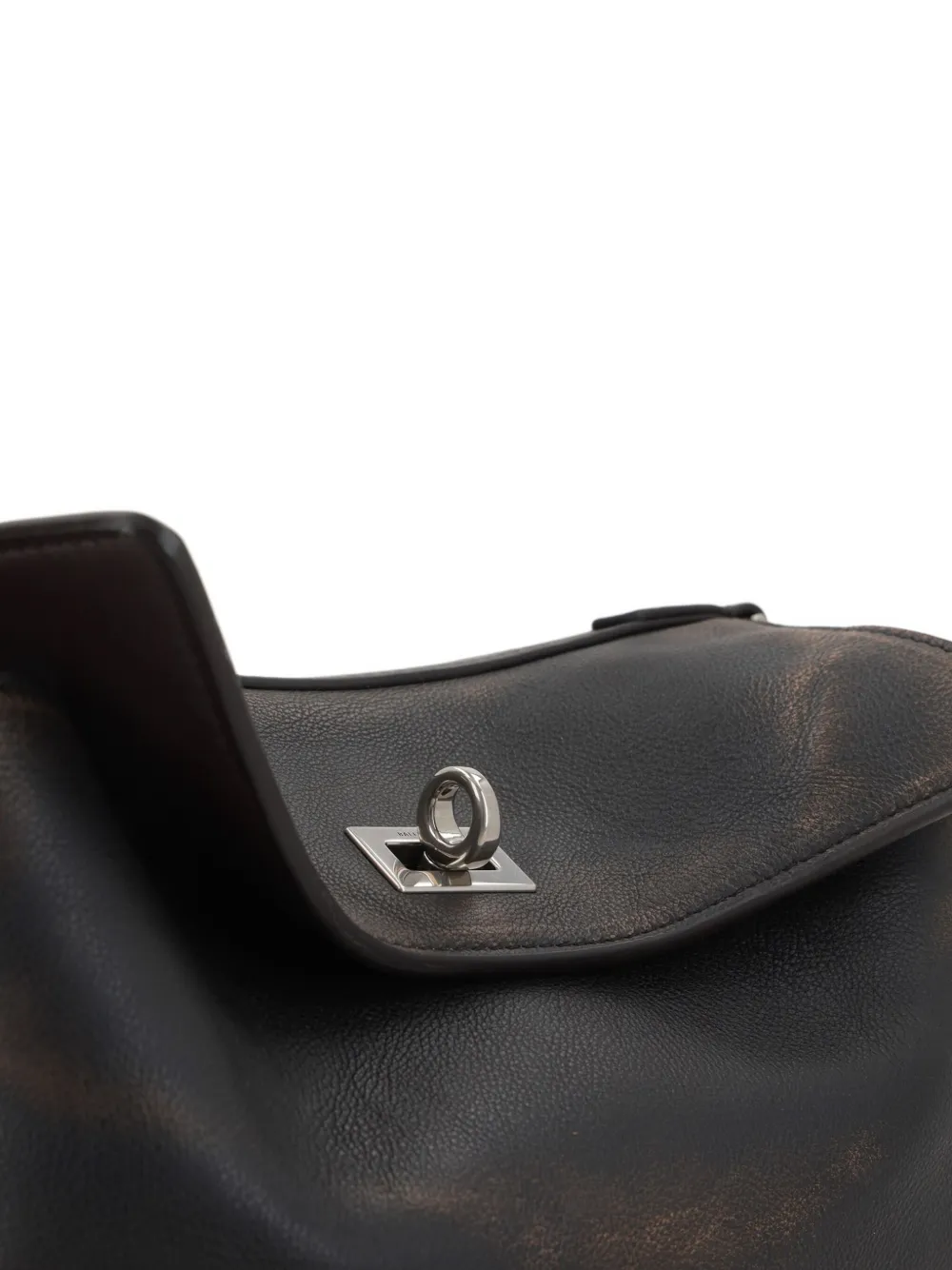 Balenciaga small Rodeo leather messenger bag Bruin