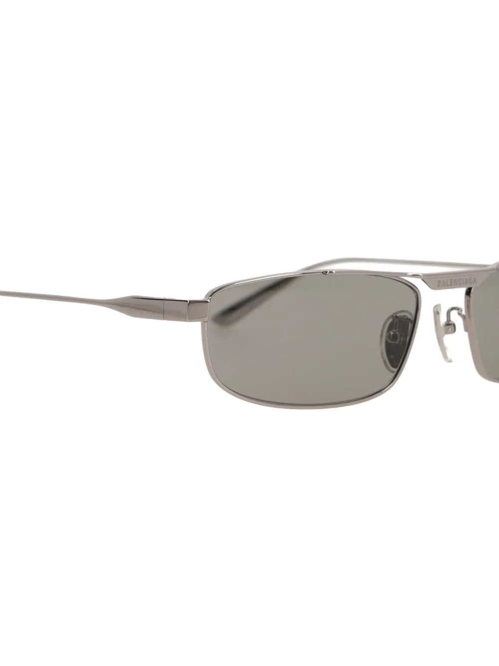 Balenciaga Zonnebril met rechthoekig montuur Zilver