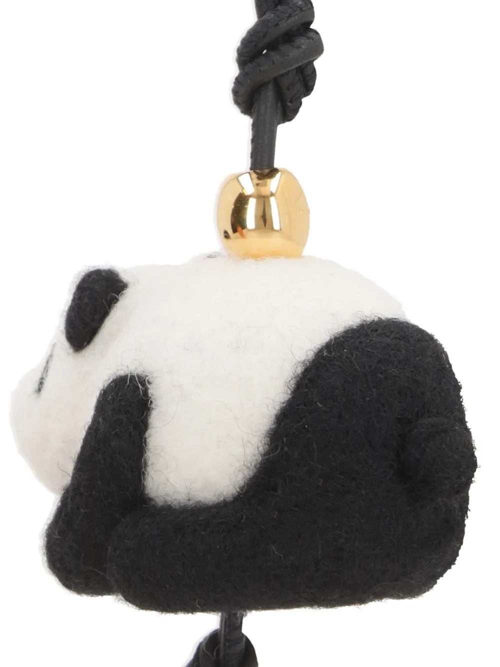 Loewe Panda Felt Charm In Black