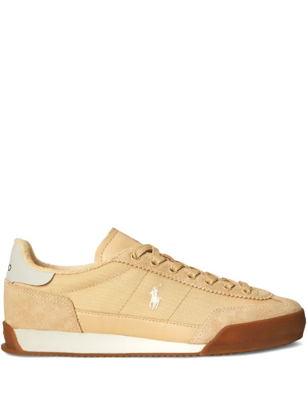 Polo Ralph Lauren Suede-panel Sneakers in Neutrals