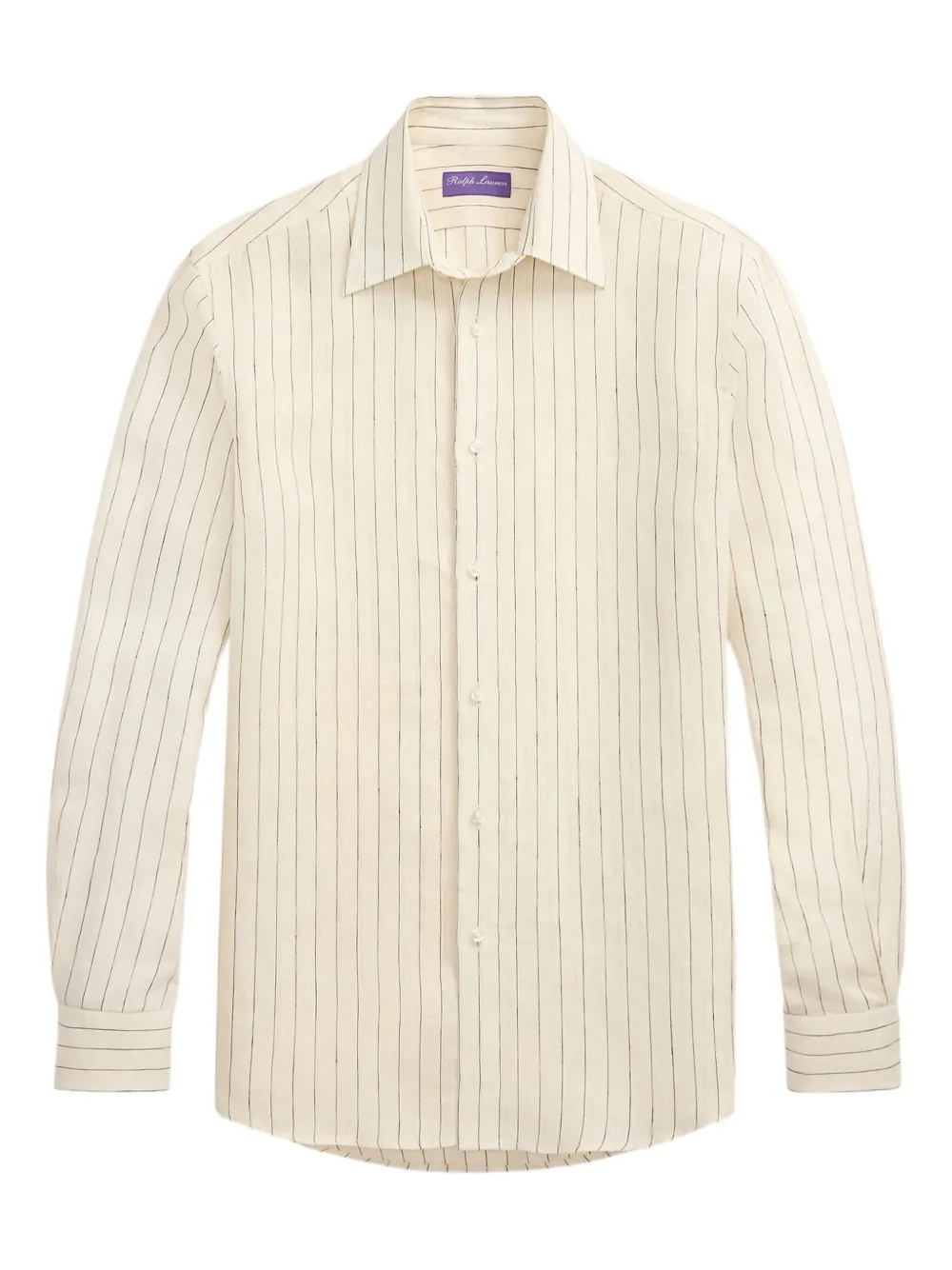 Ralph Lauren Purple Label ストライプ リネンシャツ - ニュートラル Ralph Lauren Purple Label ストライプ リネンシャツ - ニュートラル