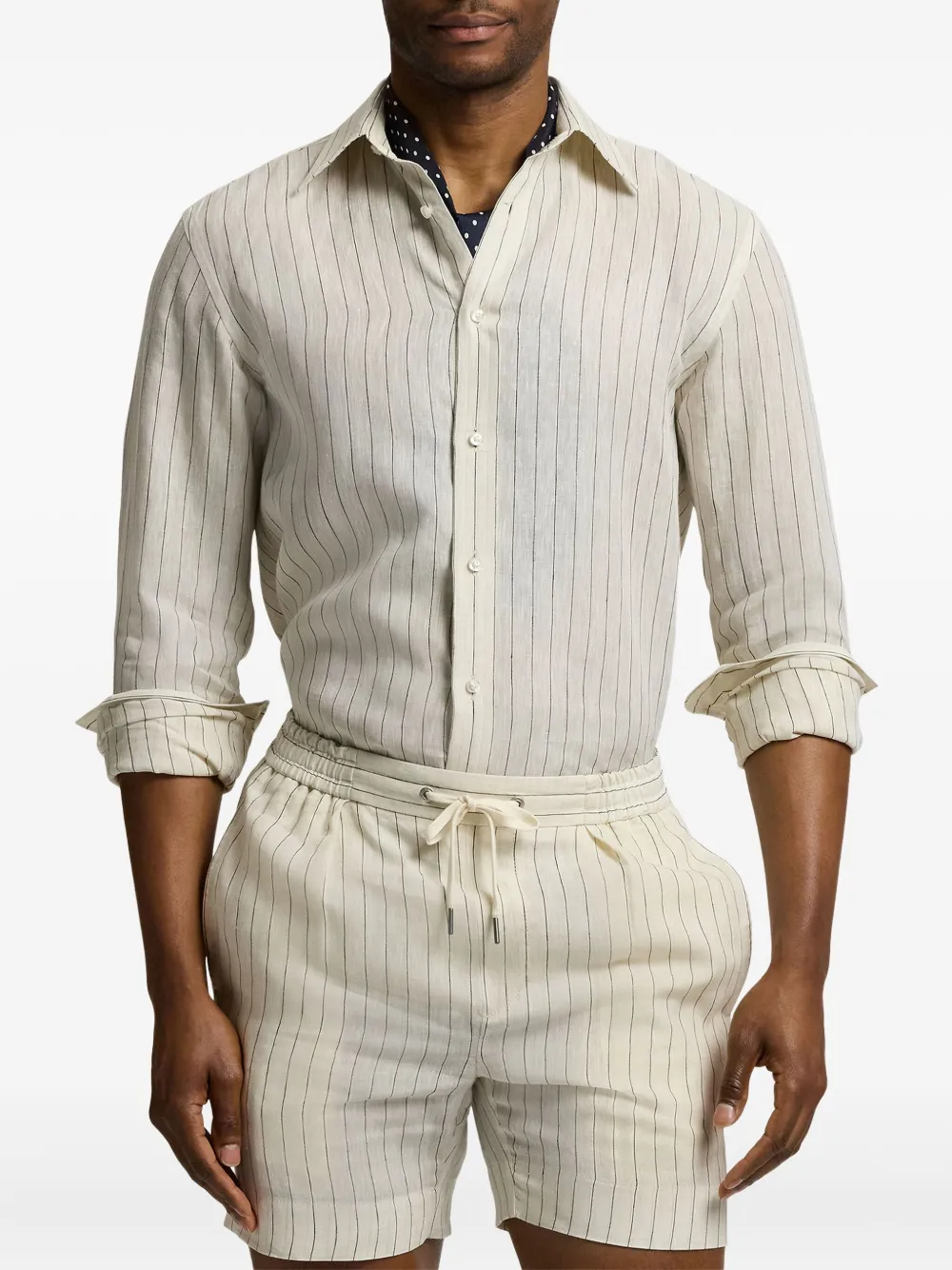 Ralph Lauren Purple Label Linnen overhemd Beige