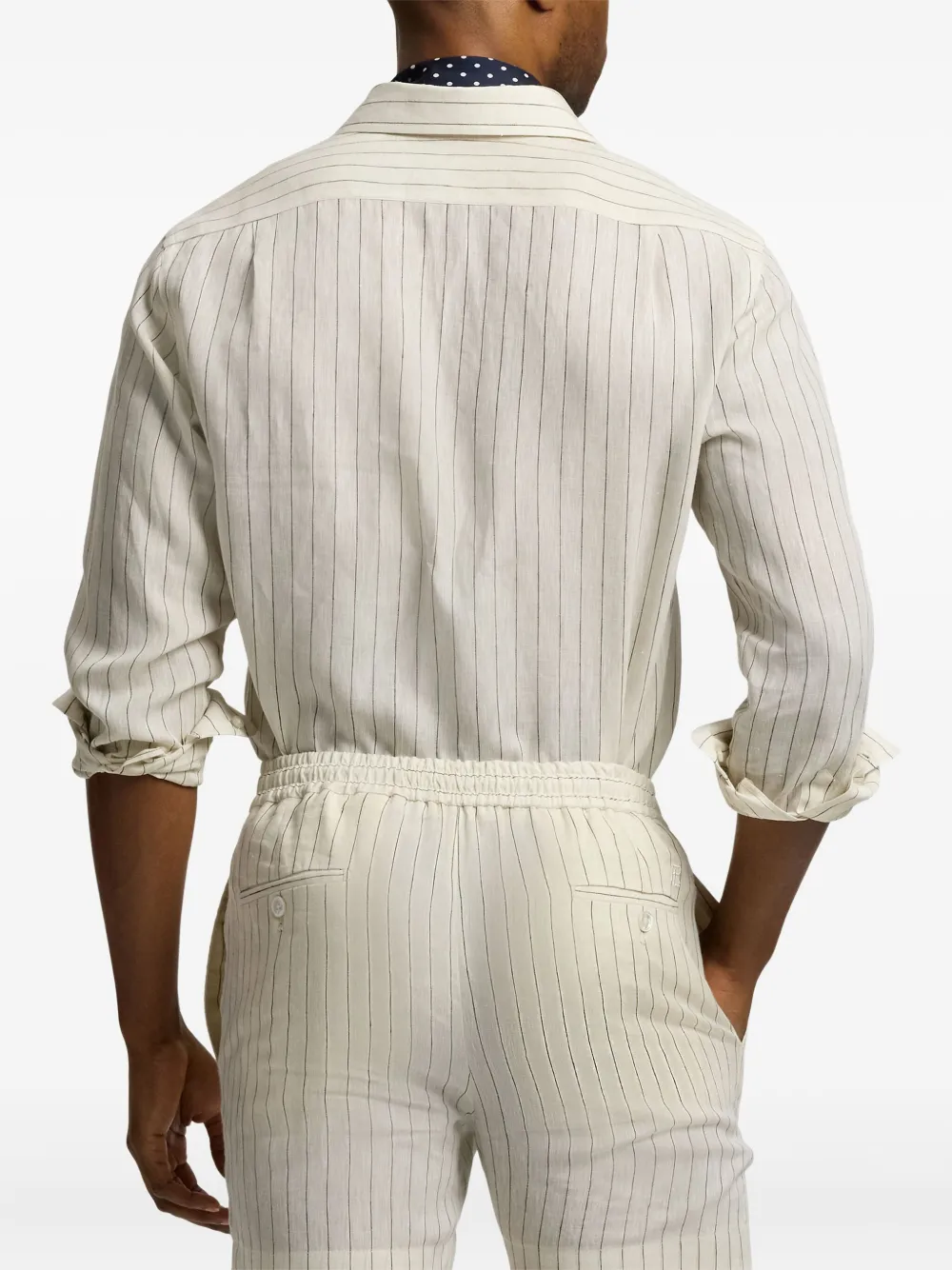 Ralph Lauren Purple Label Linnen overhemd Beige