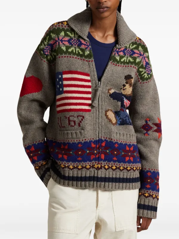 siro　Ralph Lauren フェアアイル柄　ロング　カーディガン siro様専用 Ralph Lauren フェアアイル柄 ロング カーディガン