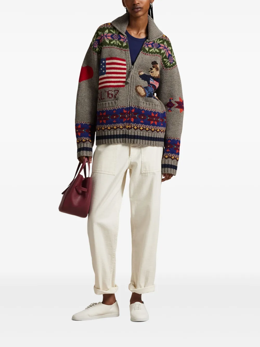 Polo Ralph Lauren fair isle-pattern Polo-Bear cardigan | Cardigans | Image 2