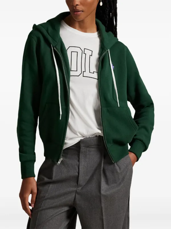 Polo Ralph Lauren Logo-embroidered Hoodie in Green