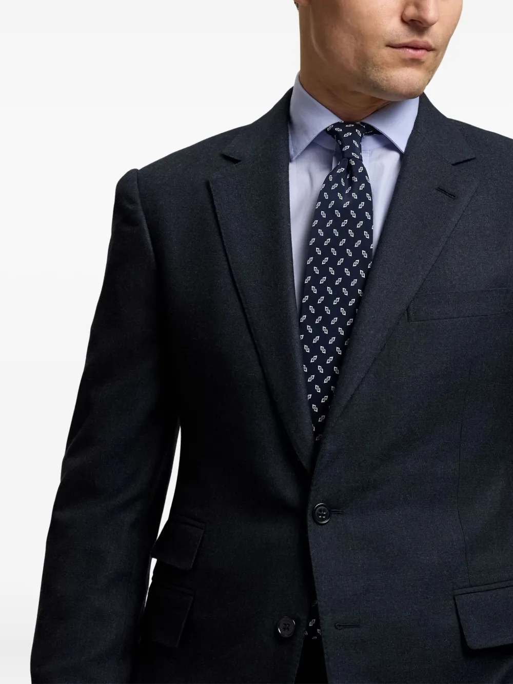 Ralph Lauren Purple Label Stropdas met pijlpatroon Blauw