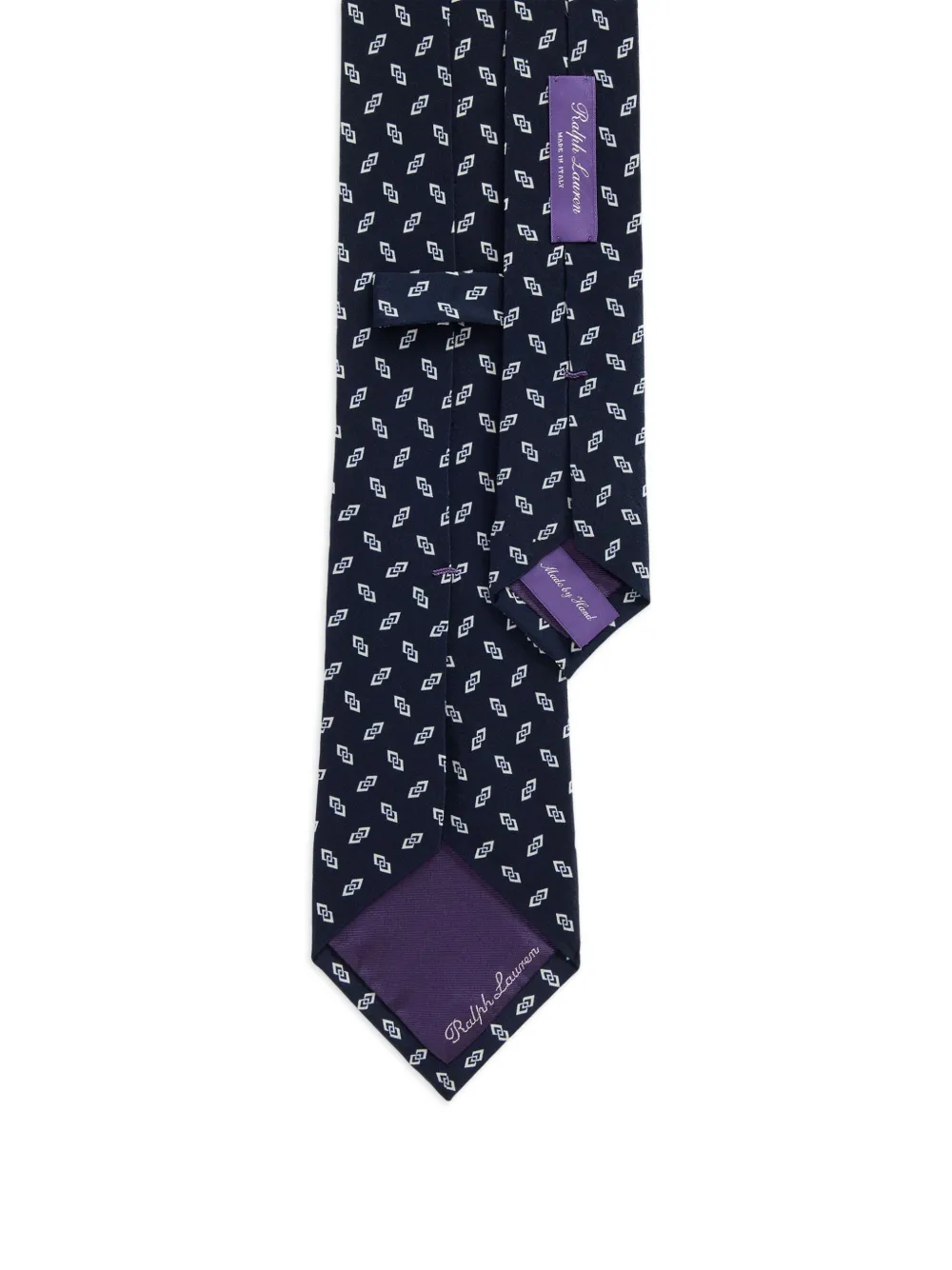 Ralph Lauren Purple Label Stropdas met pijlpatroon Blauw