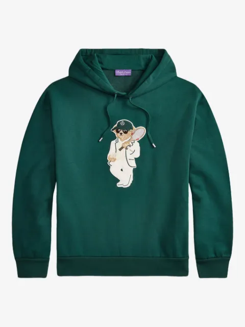 Ralph Lauren Purple Label hoodie con oso bordado