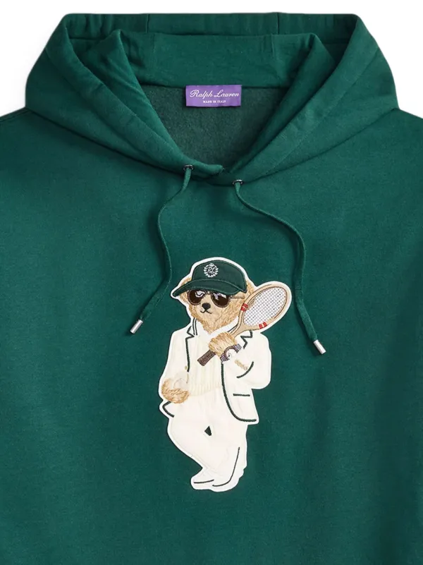 Ralph Lauren Purple Label embroidered-bear Hoodie | Green | FARFETCH