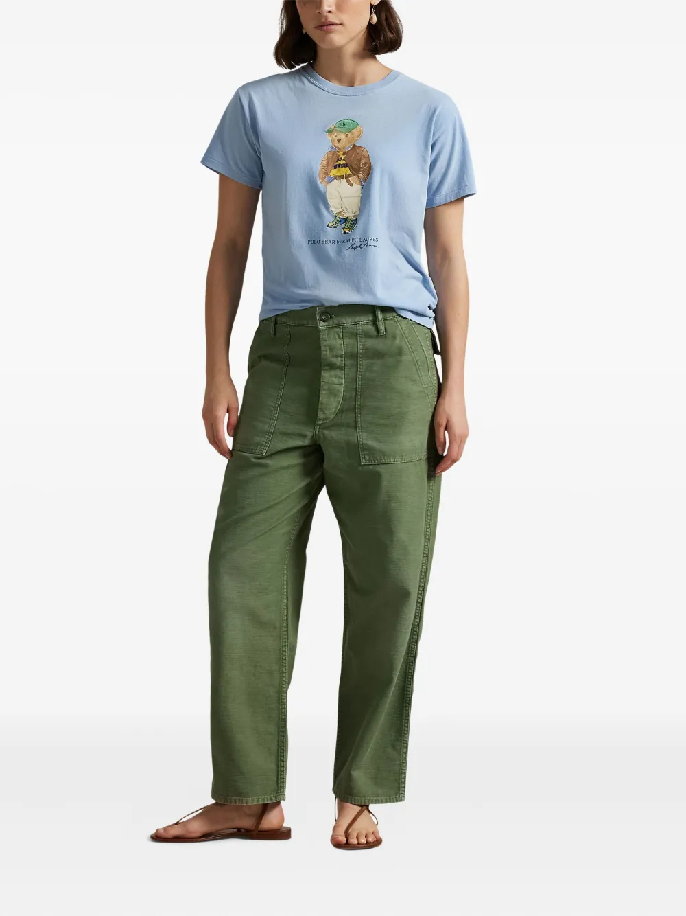 Polo Ralph Lauren T-shirt met teddybeerprint Blauw