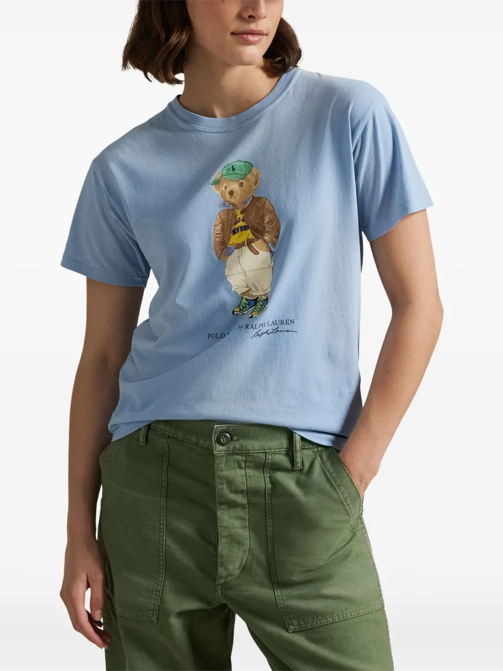 Polo Ralph Lauren T-shirt met teddybeerprint Blauw