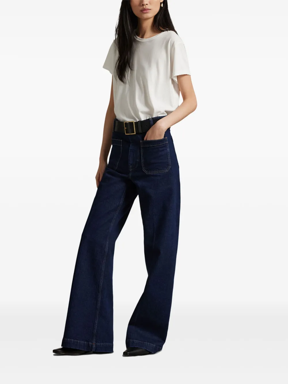 Polo Ralph Lauren High-rise Flared Jeans In Blue