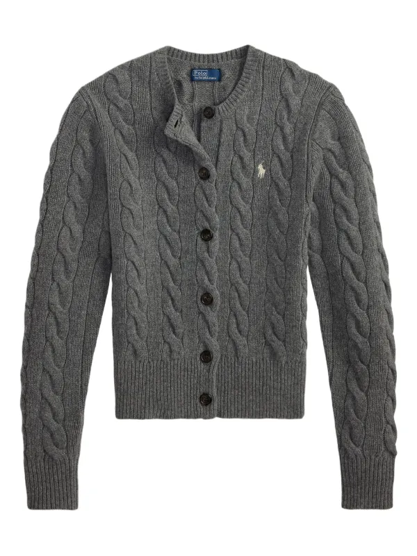 Polo Ralph Lauren ケーブルニット カーディガン | グレー | FARFETCH JP