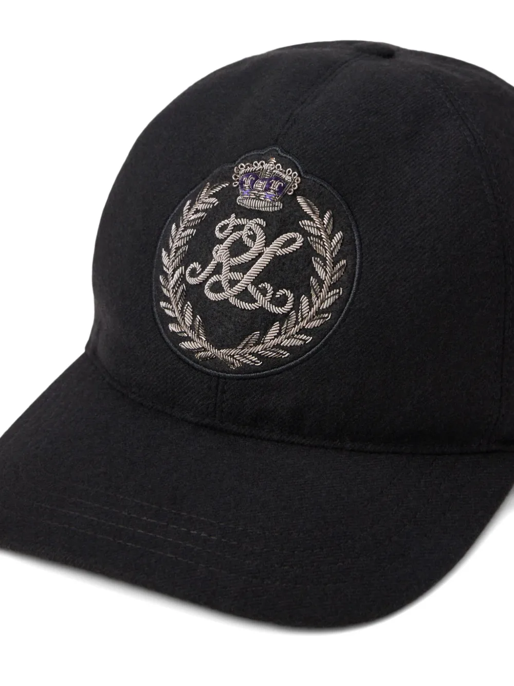 Ralph Lauren Purple Label Pet met geborduurd logo Zwart