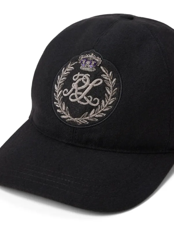 Ralph Lauren Purple Label logo-embroidered Cap | Black | FARFETCH JO