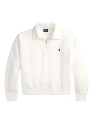 トップス Polo Ralph Lauren Polo Ralph Lauren Moletom Com Zíper Parcial | Branco | FARFETCH BR