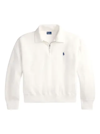 Polo Ralph Lauren Moletom Com Zíper Parcial | Branco | FARFETCH BR